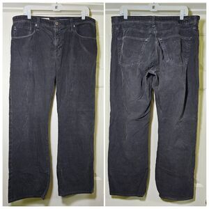 AG Adriano Goldschmied Pants Mens Size 38 The Protege Gray Straight Leg Corduroy